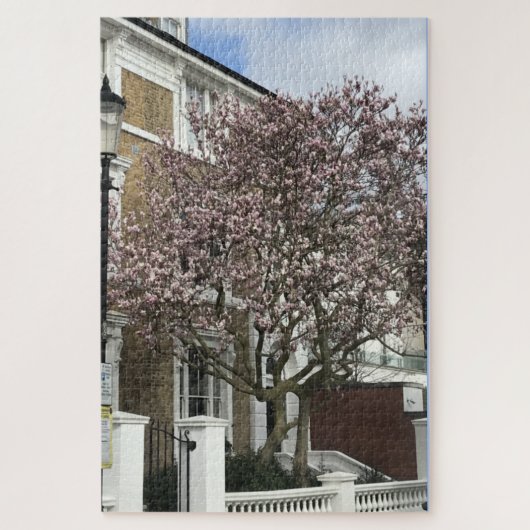 Blue Sky en Cherry Blossom, Chelsea, Londen, Veren Legpuzzel (Verticaal)