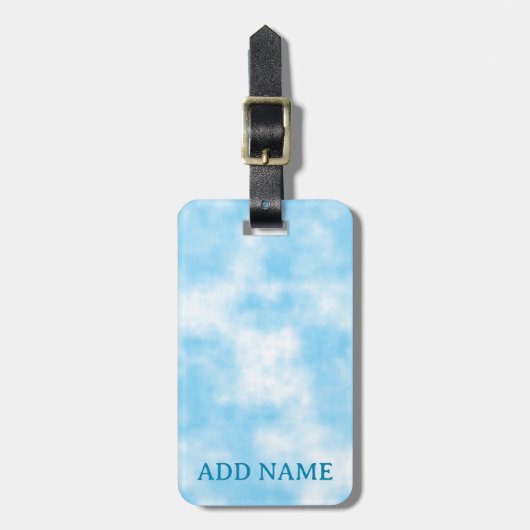Blue Sky en Cloud Art Custom Bagagelabel (Voorkant verticaal)