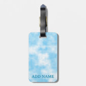 Blue Sky en Cloud Art Custom Bagagelabel (Achterkant verticaal)