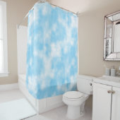 Blue Sky en Cloud Art Custom Douchegordijn (In situ)