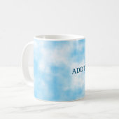 Blue Sky en Cloud Art Custom Koffiemok (Voorkant links)