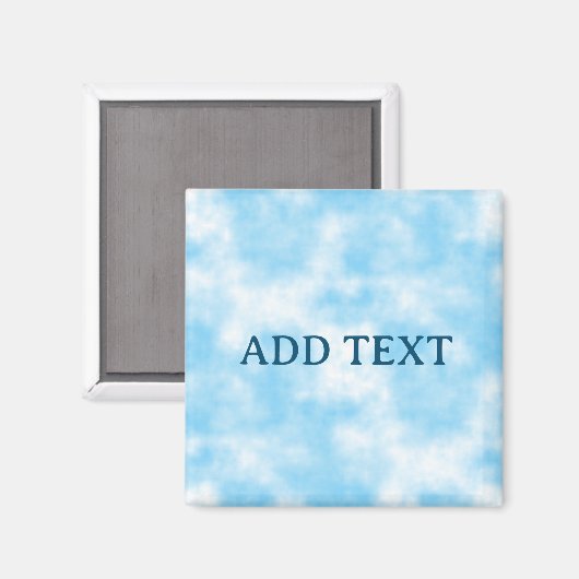 Blue Sky en Cloud Art Custom Magneet (Voorkant / Achterkant)