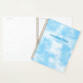 Blue Sky en Cloud Art Custom Name Jaar Planner (Display)