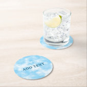 Blue Sky en Cloud Art Custom Ronde Kartonnen Onderzetter (Insitu)