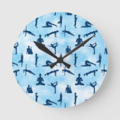 Blue Sky en Cloud Art Custom Ronde Klok (Voorkant)