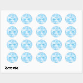 Blue Sky en Cloud Art Custom Ronde Sticker (Vel)