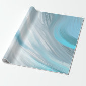 Blue Sky en Clouds Abstract Cadeaupapier (Uitgerold)