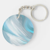Blue Sky en Clouds Abstract Sleutelhanger (Achterkant)