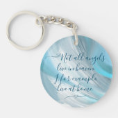 Blue Sky en Clouds Abstract Sleutelhanger (Voorkant)