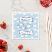 Blue Sky en Clouds Boy Baby shower Servet (Insitu)