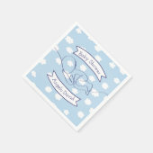 Blue Sky en Clouds Boy Baby shower Servet (Hoek)