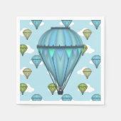 Blue Sky en Clouds Hot Air Balloon Paper Napkins Servet (Voorkant)