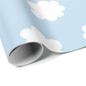 Blue Sky en Clouds Stork Baby Cadeaupapier (Rol Hoek)