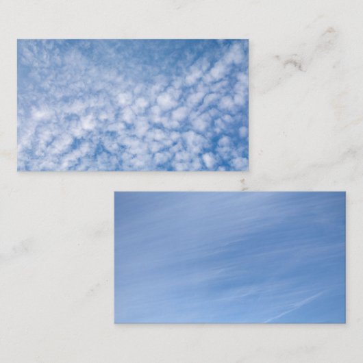 Blue Sky en Clouds Visitekaartje (Voorkant / Achterkant)