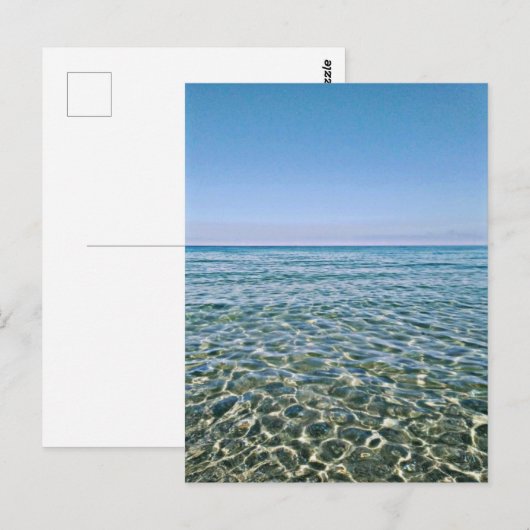 Blue Sky en mooie Calm Zee Briefkaart (Voorkant / Achterkant)