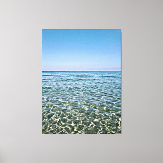 Blue Sky en mooie Calm Zee Canvas Print (Voorkant)