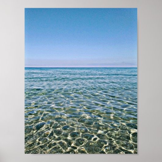 Blue Sky en mooie Calm Zee Poster (Voorkant)