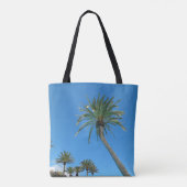 Blue Sky en Palm Trees Guadalest Valley Spanje Tote Bag (Achterkant)