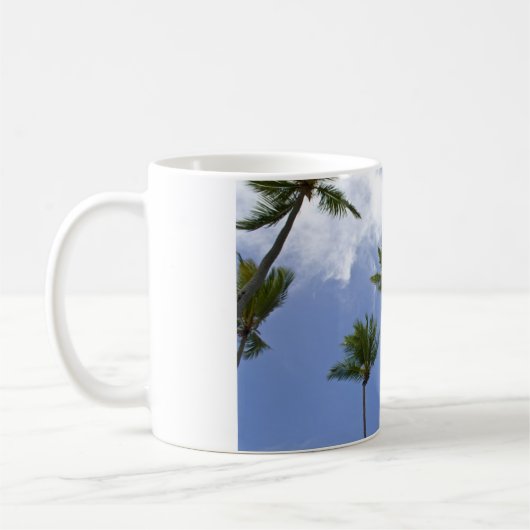 Blue Sky en Palm Trees Koffiemok (Links)