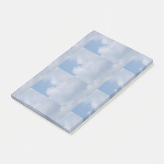 Blue Sky en White Cloud Post-it® Notes (Schuin)