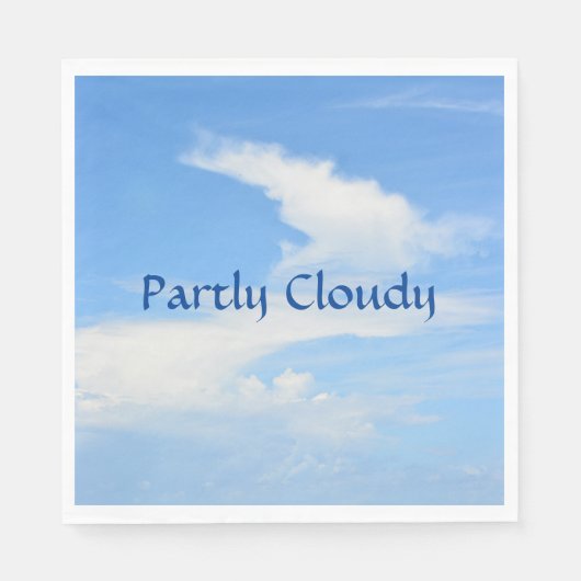 Blue Sky en White Cloud Servet (Voorkant)