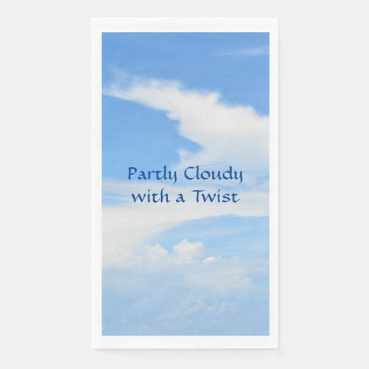 Blue Sky en White Cloud Servet (Voorkant)
