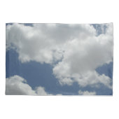 Blue Sky en White Clouds Photo Print Design Fun Kussensloop (Achterkant-Links)