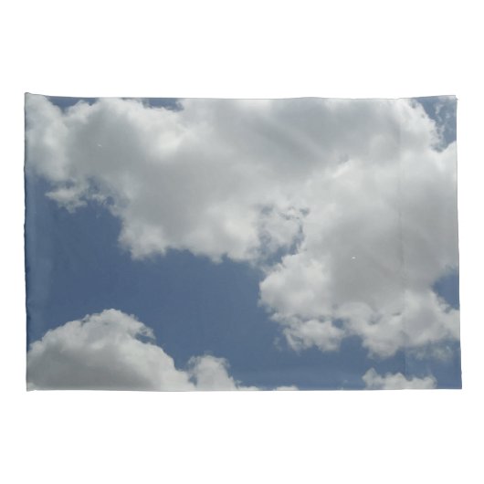 Blue Sky en White Clouds Photo Print Design Fun Kussensloop (Achterkant-Rechts)