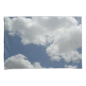 Blue Sky en White Clouds Photo Print Design Fun Kussensloop (Voorkant-Rechts)