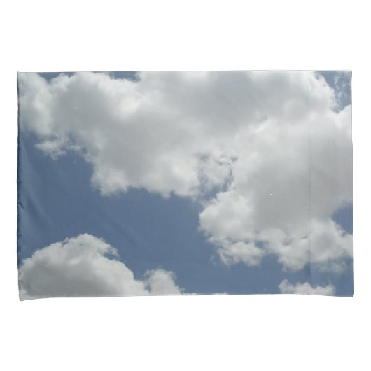 Blue Sky en White Clouds Photo Print Design Fun Kussensloop (Voorkant-Rechts)