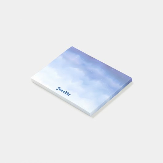 Blue Sky Float Away Custom Name Post-it® Notes (Schuin)