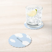 Blue Sky, Fluffy White Clouds Sjabloon Kartonnen Onderzetters (Insitu)