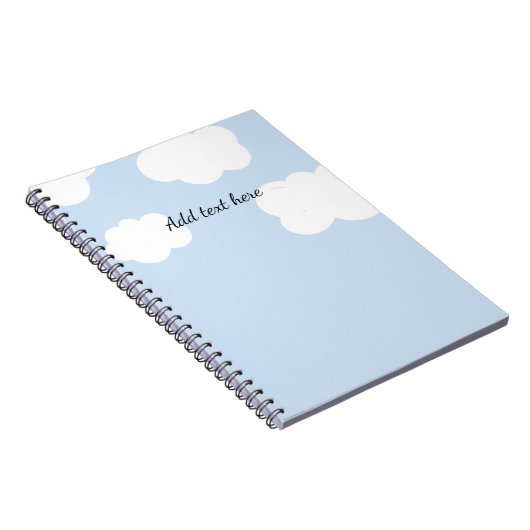 Blue Sky, Fluffy White Clouds Sjabloon, Notitieboek (Rechterzijde)