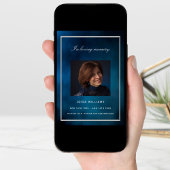 Blue sky foto begrafenisprogramma kaart