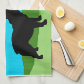 Blue Sky French Bulldog Theedoek (Quarter Fold)