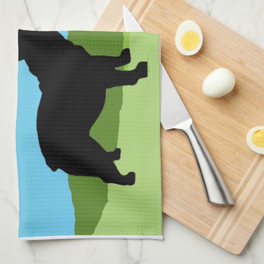 Blue Sky French Bulldog Theedoek (Quarter Fold)