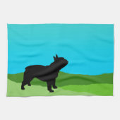 Blue Sky French Bulldog Theedoek (Horizontaal)