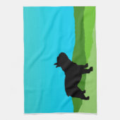 Blue Sky French Bulldog Theedoek (Verticaal)