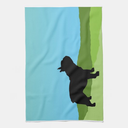 Blue Sky French Bulldog Theedoek (Verticaal)