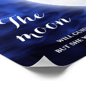 Blue Sky Full Moon Inspirerend Quote Poster (Hoek)