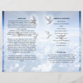 Blue sky Funeral Program template (Achterkant)