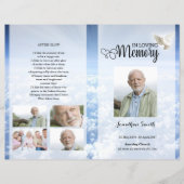 Blue sky Funeral Program template (Voorkant)