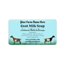 Blue Sky Goat Milk Soap Label - Nigerian Dwarf