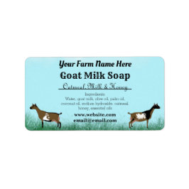 Blue Sky Goat Milk Soap Label - Nigerian Dwarf