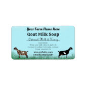 Blue Sky Goat Milk Soap Label - Nubian Dairy Goats (Voorkant)