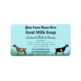 Blue Sky Goat Milk Soap Label - Nubian Dairy Goats