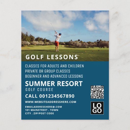 Blue Sky, GoIf Lesson Adverteren Flyer (Voorkant)