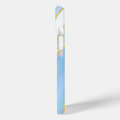 Blue Sky Gold Glitter Marmer  Case-Mate iPhone Case (Achterkant / Links)
