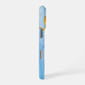 Blue Sky Gold Glitter Marmer  iPhone Hoesje (Rechterkant)