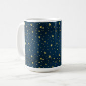 Blue Sky Golden Stars Koffiemok (Voorkant links)